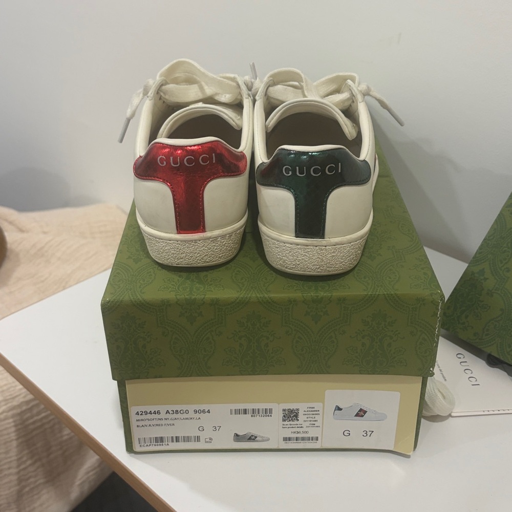Gucci Alexander Style Green/Red Bee Sneakers - Picture 3 of 14